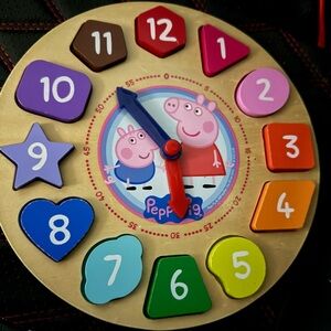 Peppa Pig Colorful Shape Learning Clock